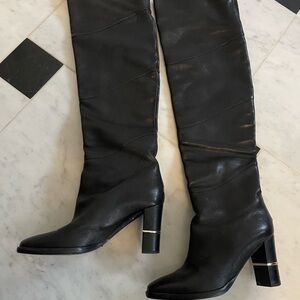 Jimmy Choo Leather Over the Knee Boots Size 36